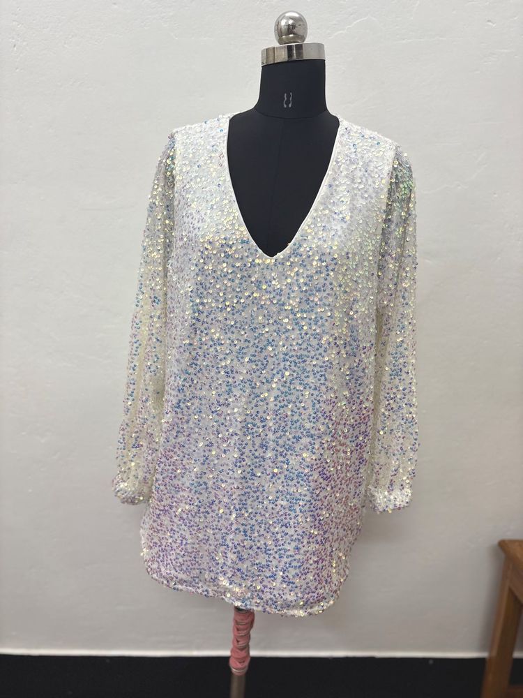 Sequin Long Sleeve Party Top
