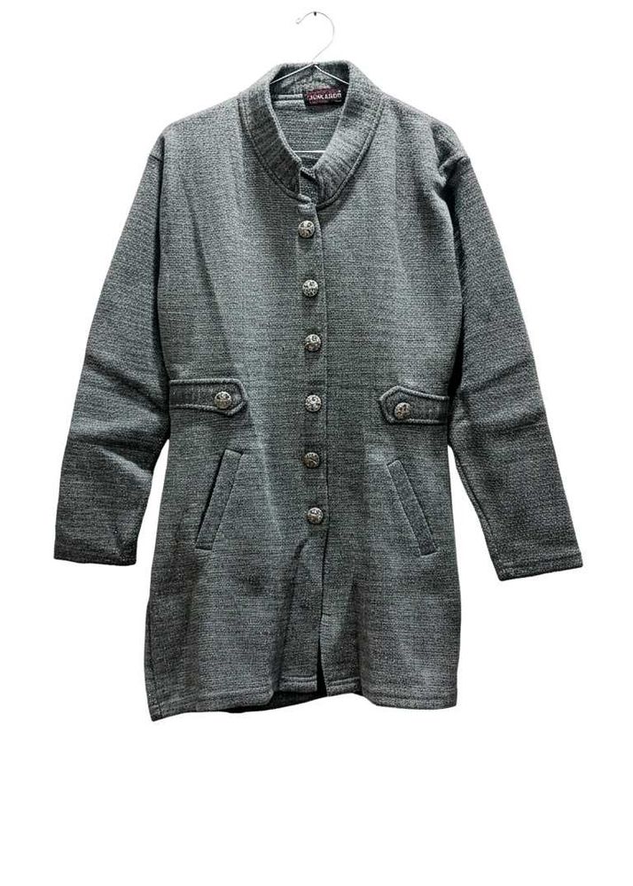 Gray button-down long sweater