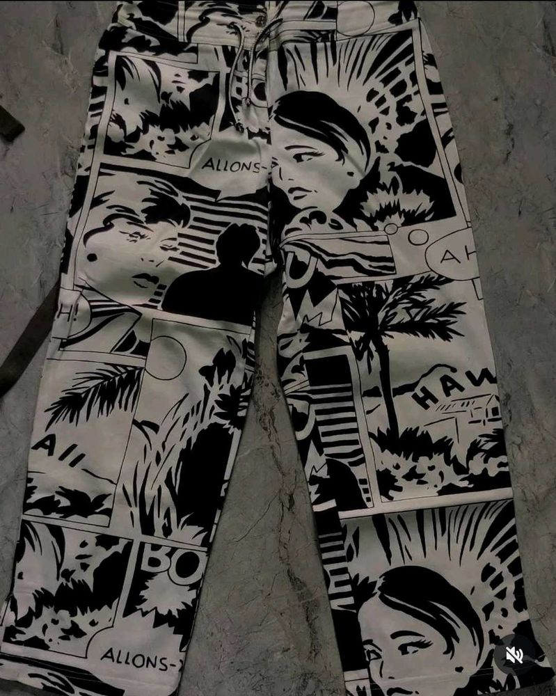 Comic Print Pants