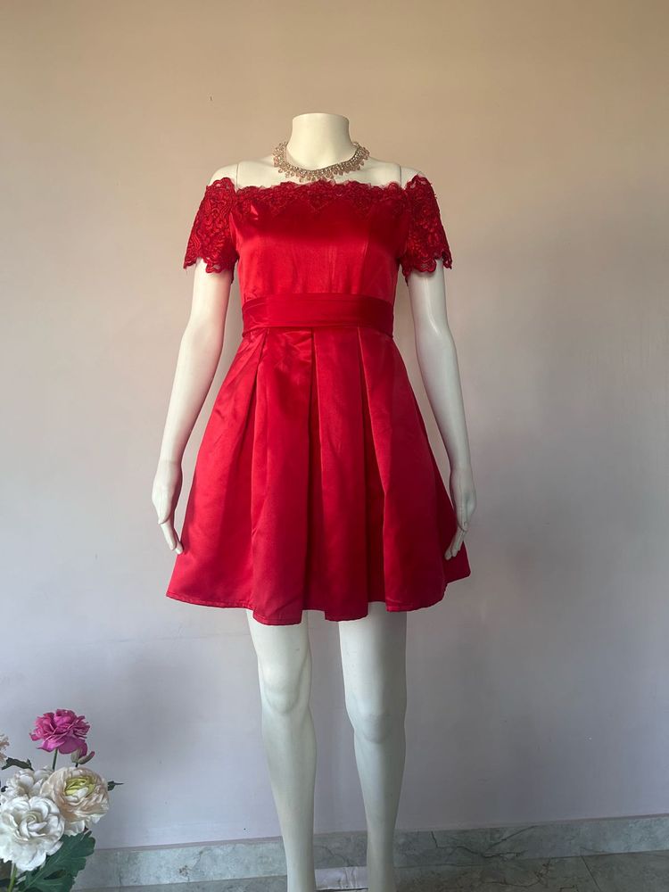 Red Off-Shoulder Party Dress DO NOT BARGAIN