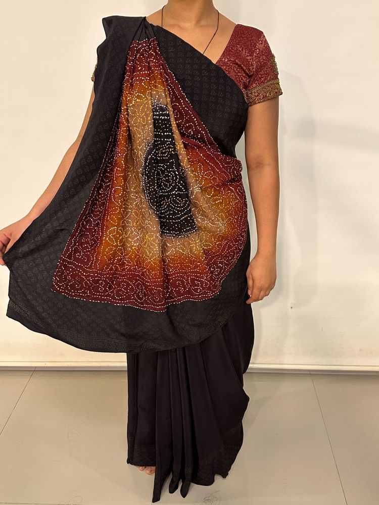 Elegant Black Saree