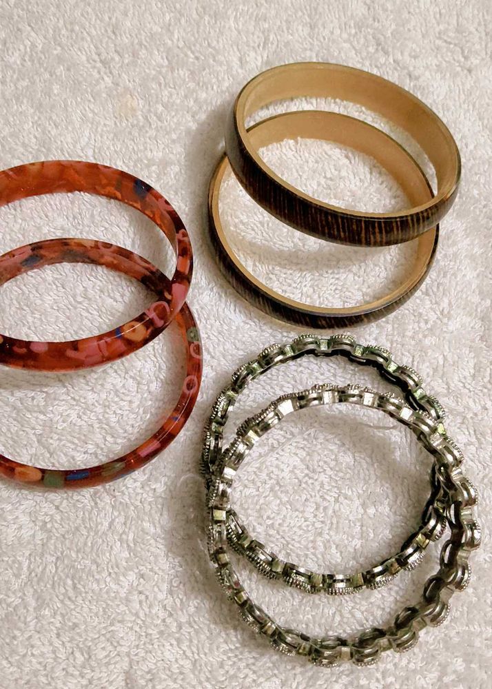 Bangles Set of 3 1 bracelet 2 chain