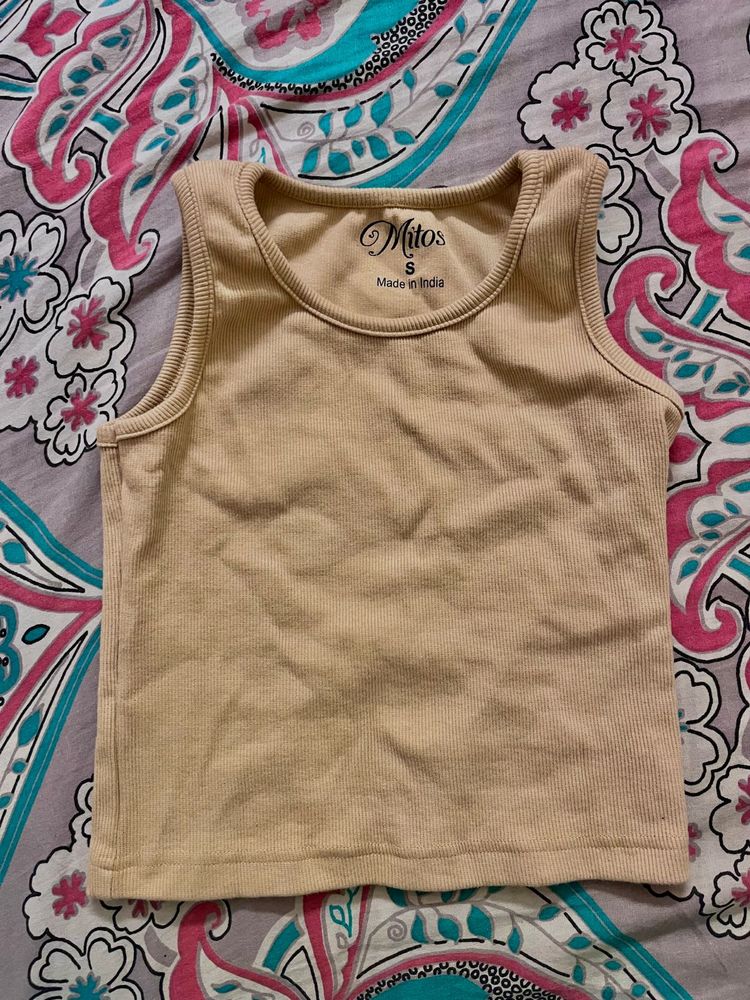 Cute Beige Tank Top