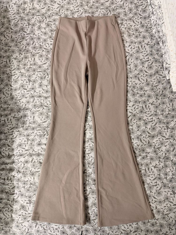 H&amp;M Fitted Beige Flared Leggings