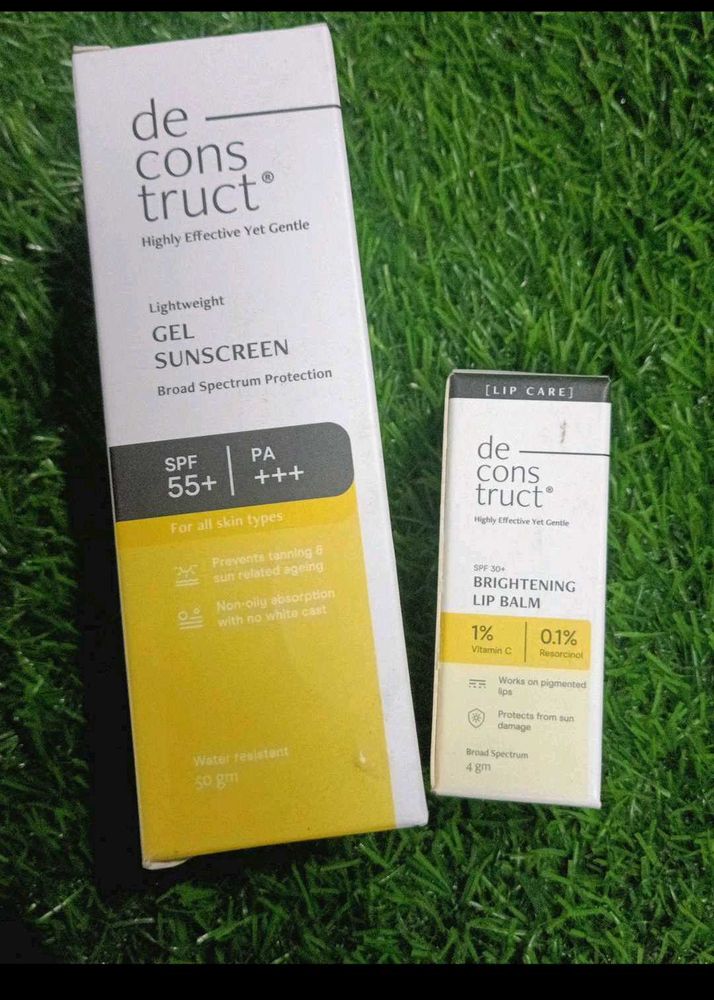 Deconstruct Gel Sunscreen &amp; Brightening Lip Balm