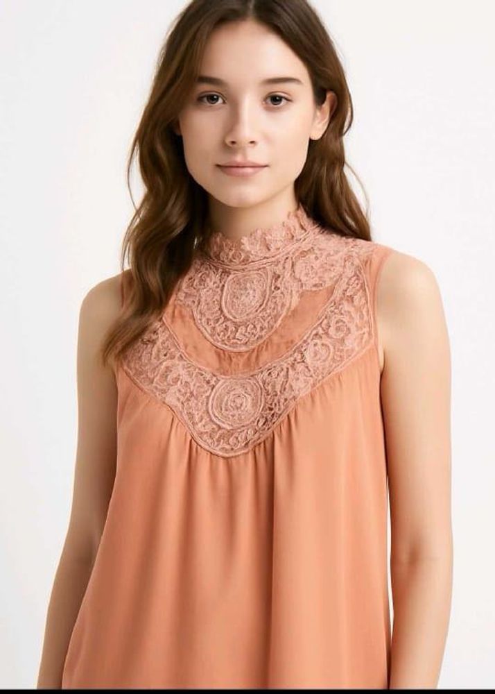 Peach Lace Top🧡🧡