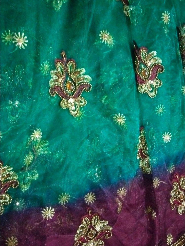 Heavy Embroidery Net Saree