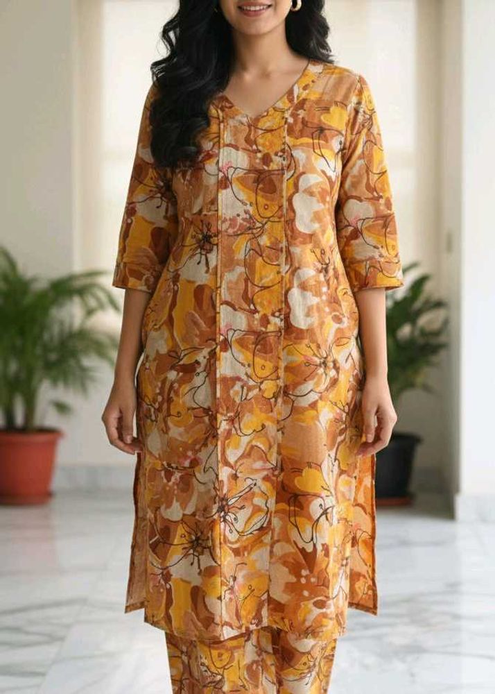 Stylish Floral Print Kurta Set
