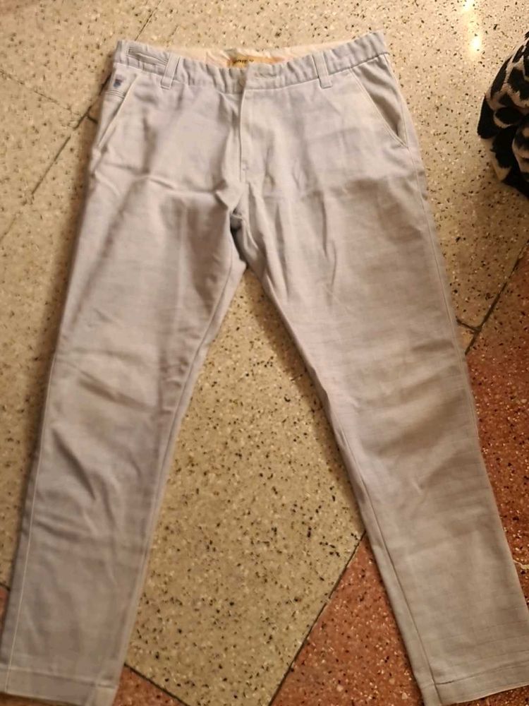 Light Blue Casual Pants