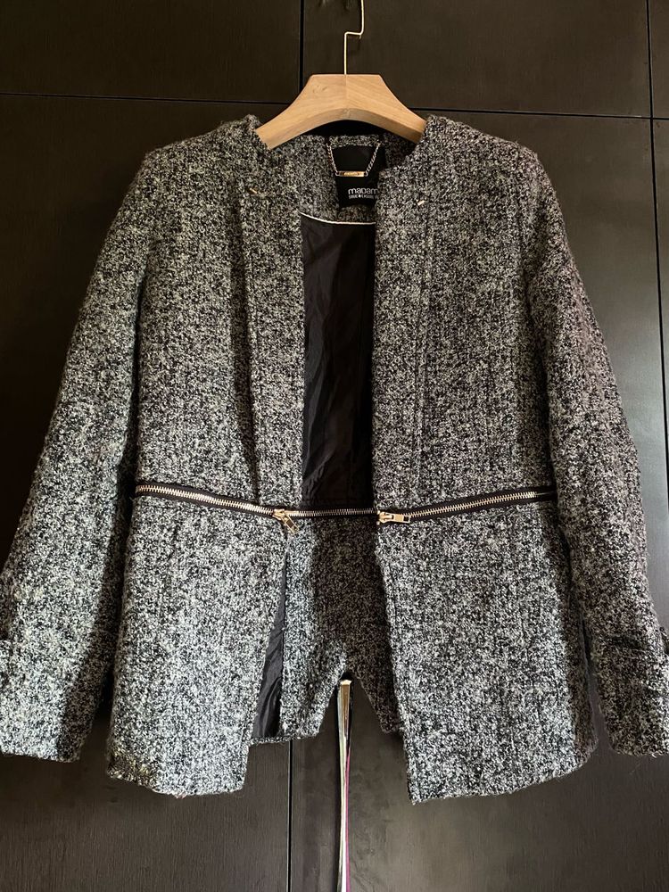 Tweed Zip-Detail Jacket – by Madame