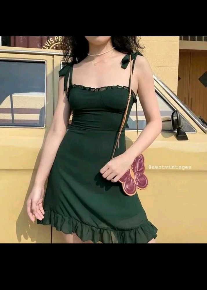 Chic Green Mini Dress [Fixed Price]