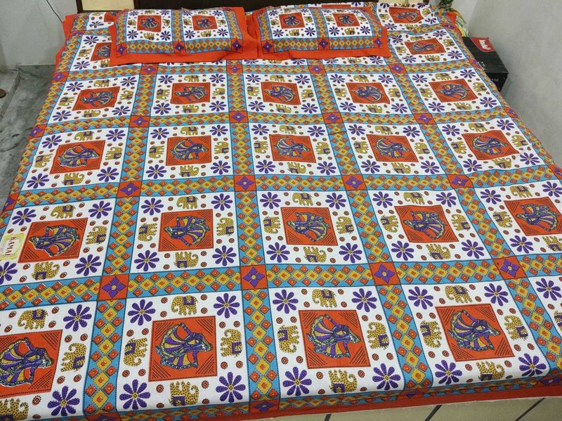 Elephant Print Bedsheet Set