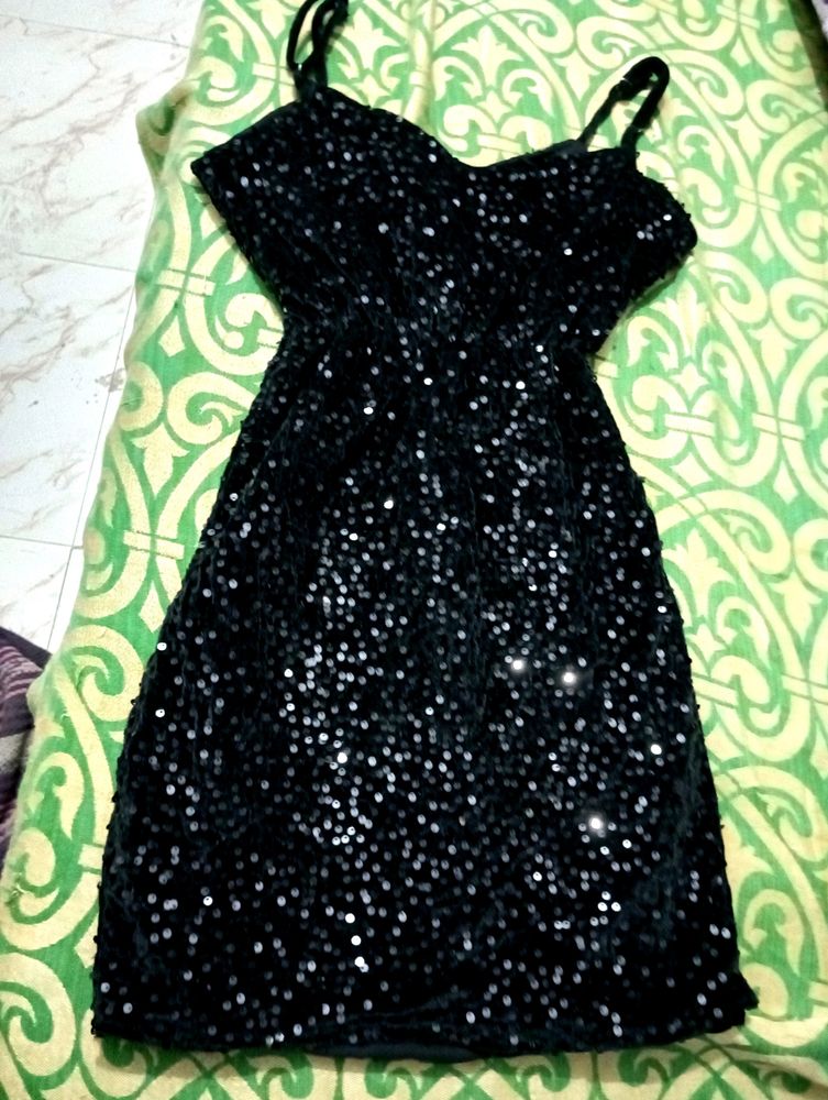 Sparkling Black Mini Dress