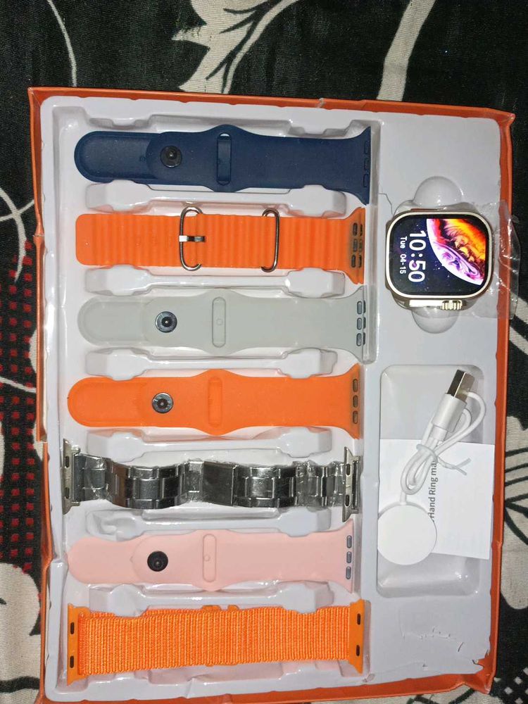Smart Watch with Interchangeable Bands 7 In 1