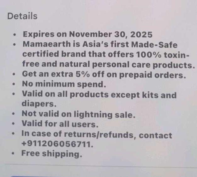 Mamaearth buy 1 get one free Voucher on si