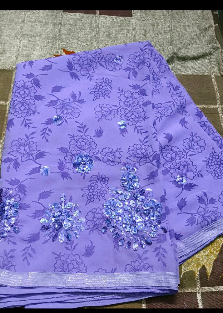 New Saree With Blouse Piece Attached