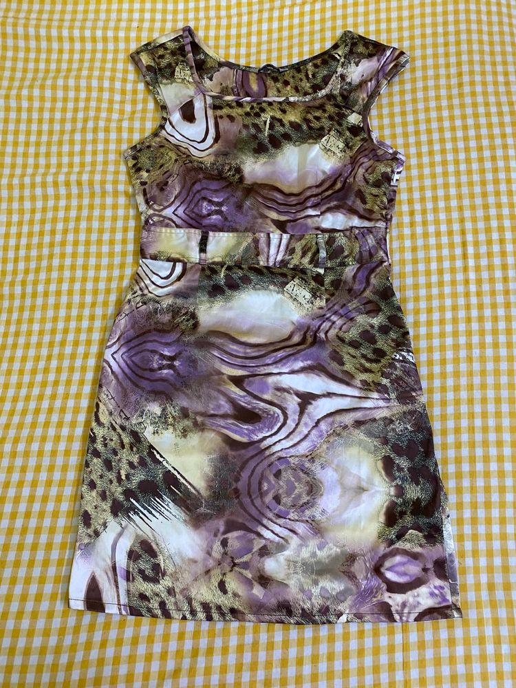 Stretchy Abstract Print Dress Just 34 Waist 30