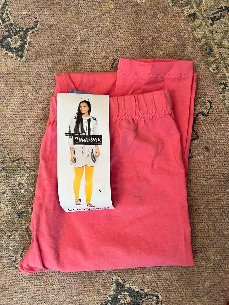 Pink Cotton Leggings