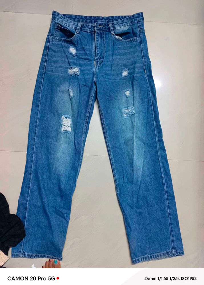 Ripped Blue Jeans