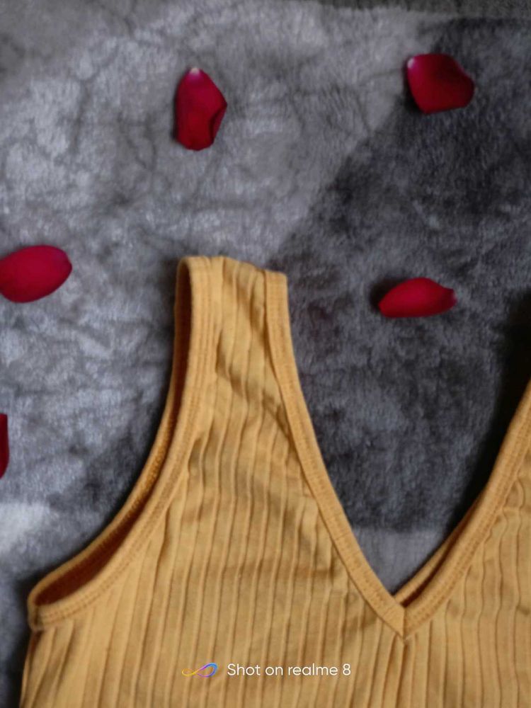 Beutiful Yellow Crop Top