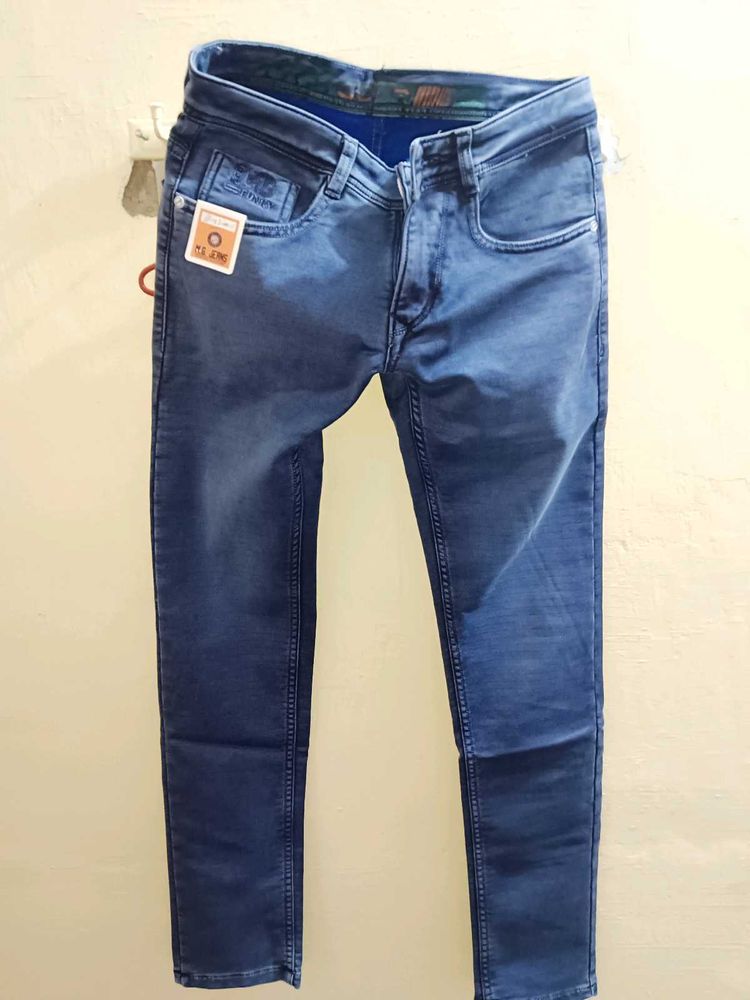✨Stylish Blue Slim Fit👖 Denim Jeans for Men ,