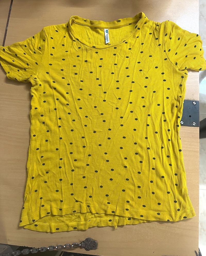 Yellow Polka Dot Tee