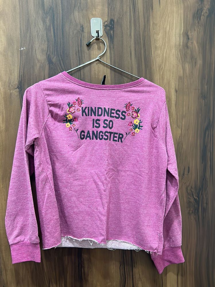 Crop Tshirt With Long Hands
