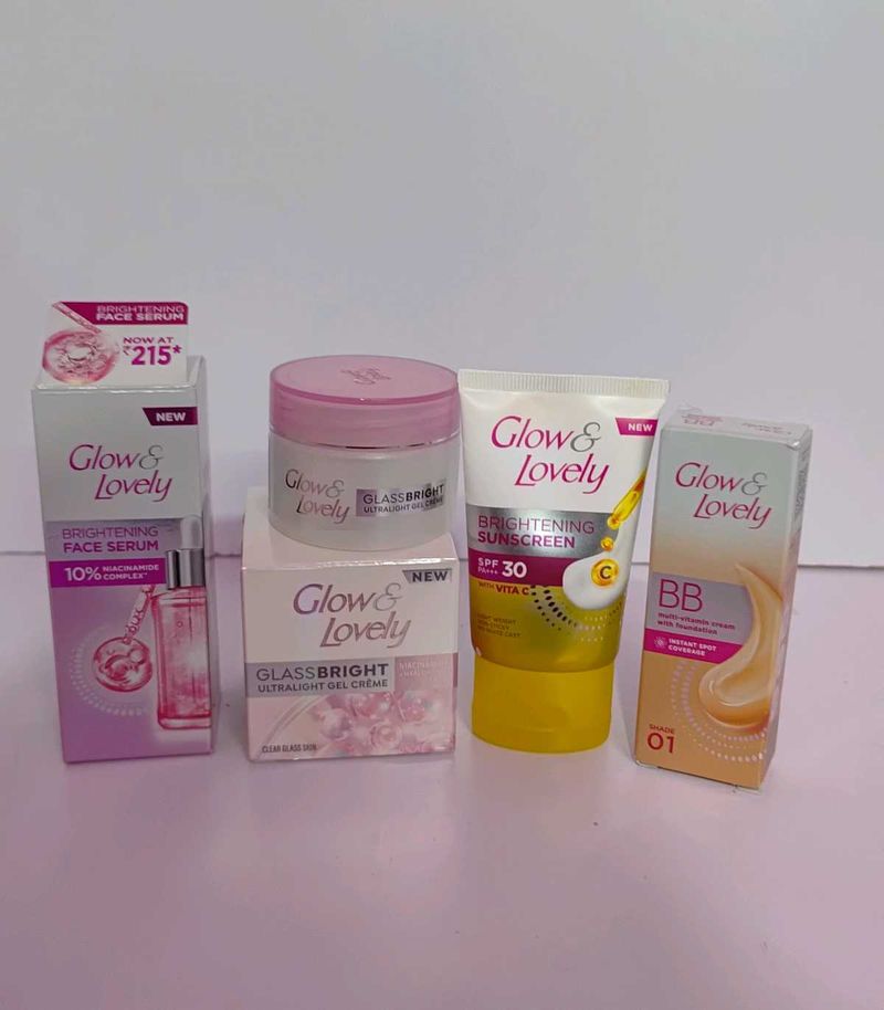 Glow&amp;lovely Face Serum,moisturizer,Sunscreen,cream