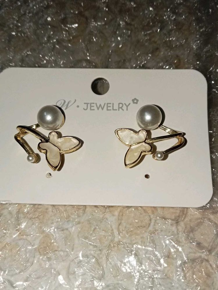 Butterfly Pearl Earrings