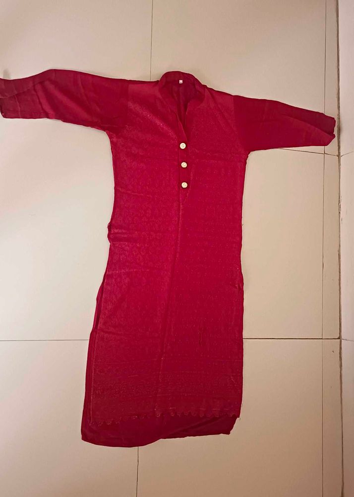 Red Velvet Kurta