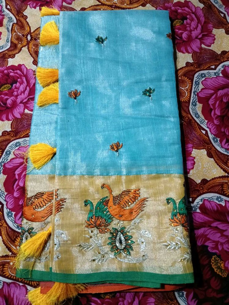 WITHOUT WEAR EMBROIDERY SAREE