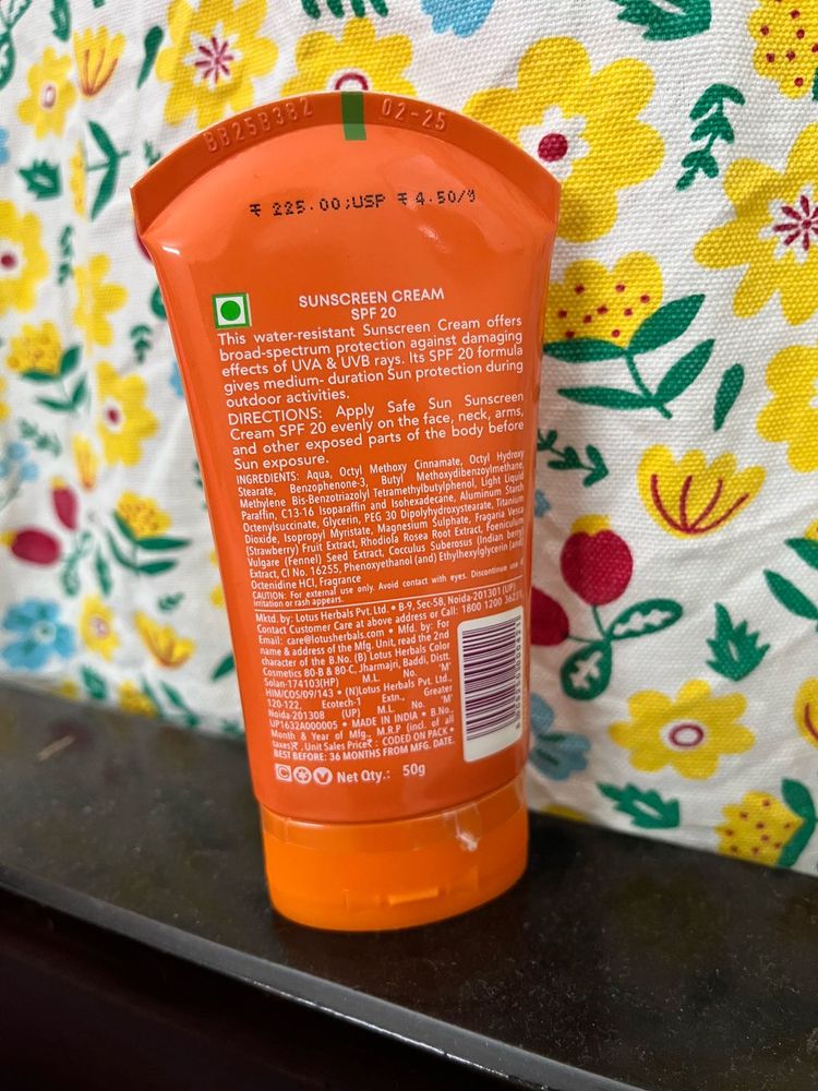 Sunscreen Cream SPF 20