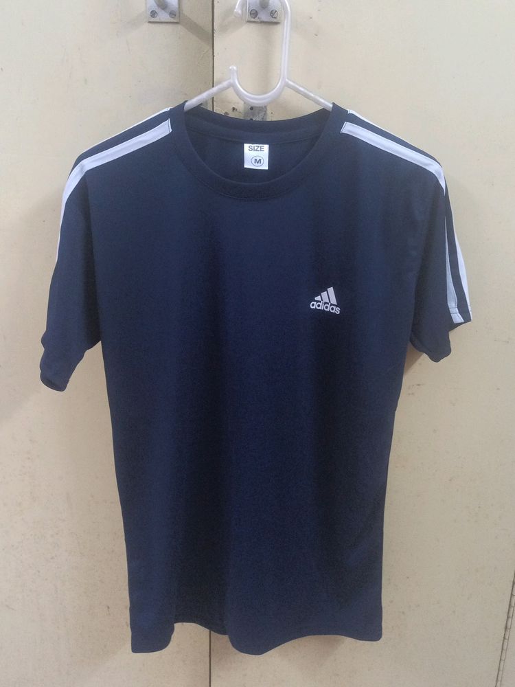 Adidas Dupe Blue Jersey Tee - S/M