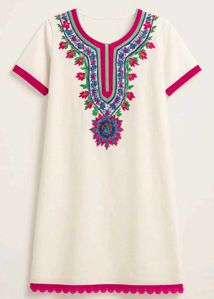Embroidered Casual Dress