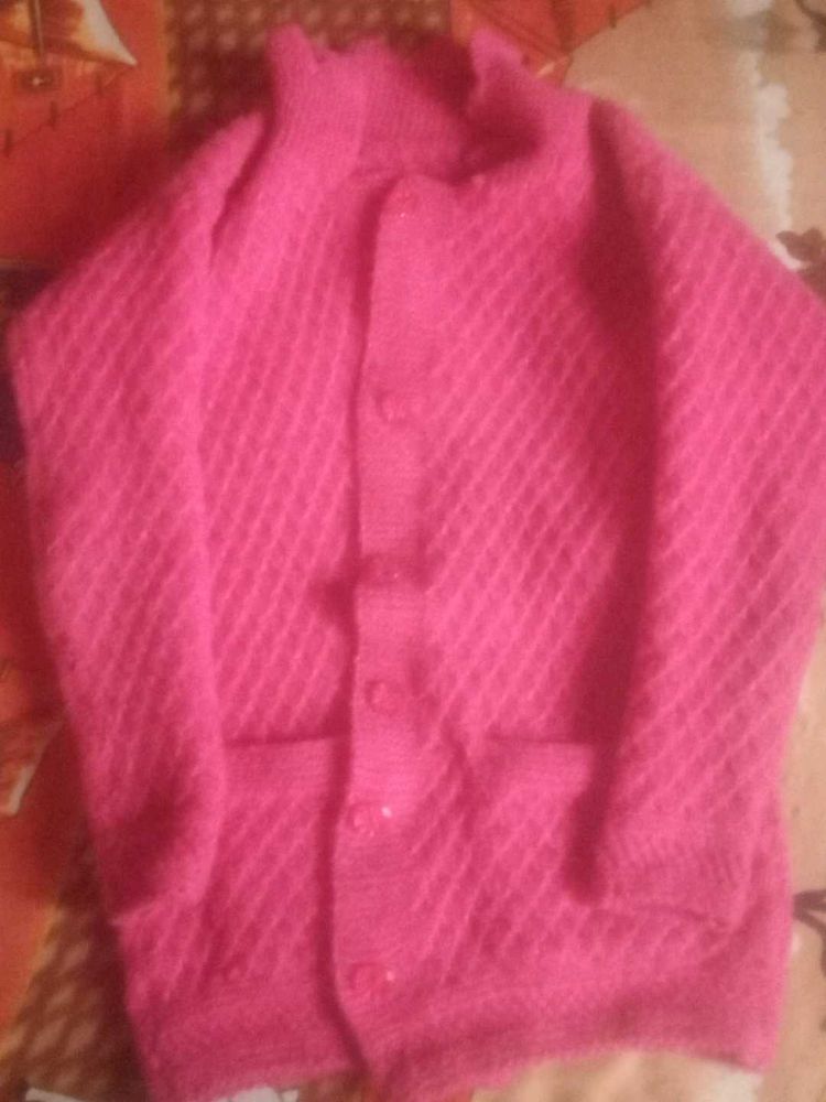 Pink Knit Cardigan