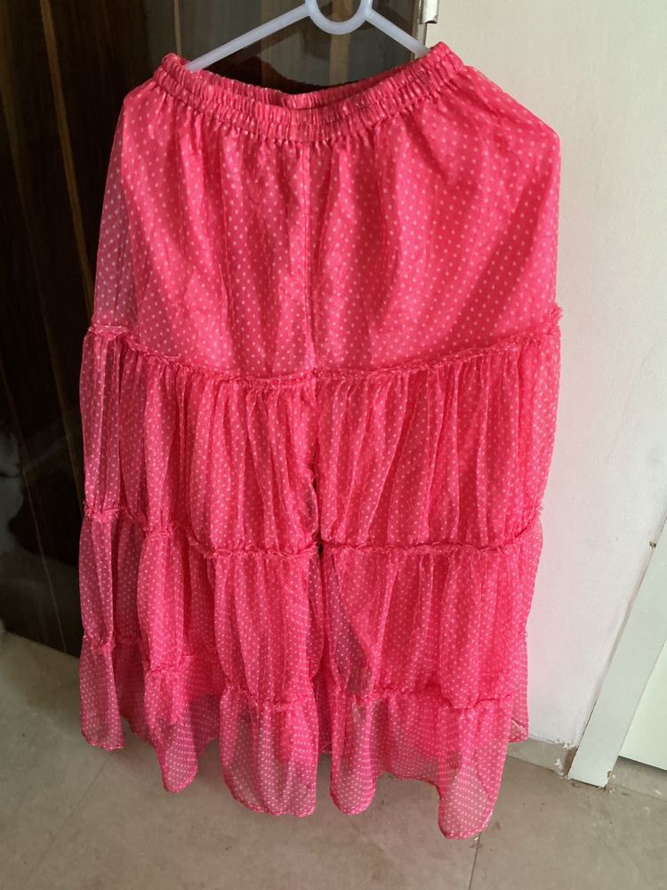 Pink Polka Dot Palazzo Pants