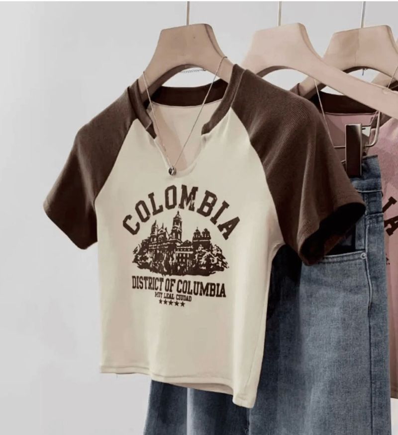 Brown Sleeve Graphic Tee