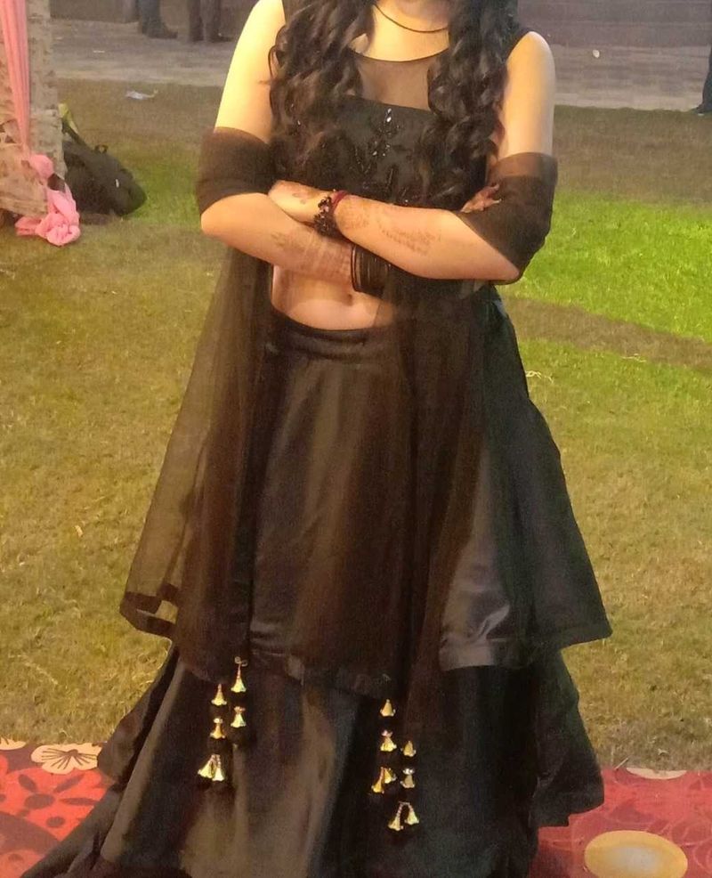 Navy Blue Lengha Choli Set