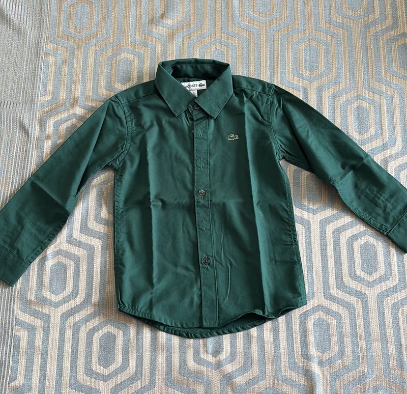 Lacoste Boys Green Shirt