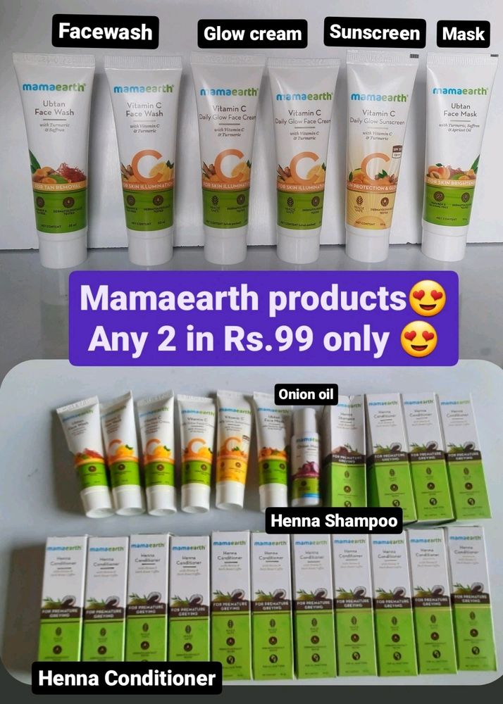 New😍Mamaearth ANY 2 Products At Rs.99 Only😍Read Description
