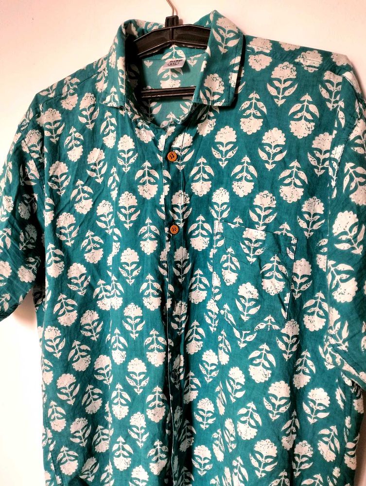 Floral Block Print  Shirt