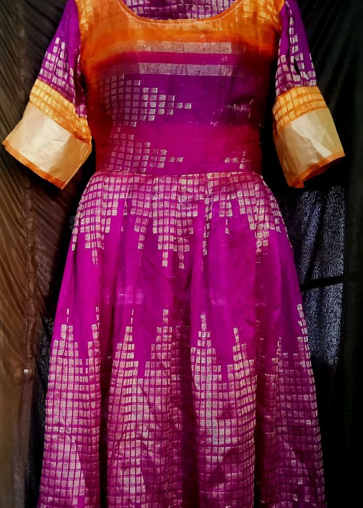 Cotton silk latest trending model gown