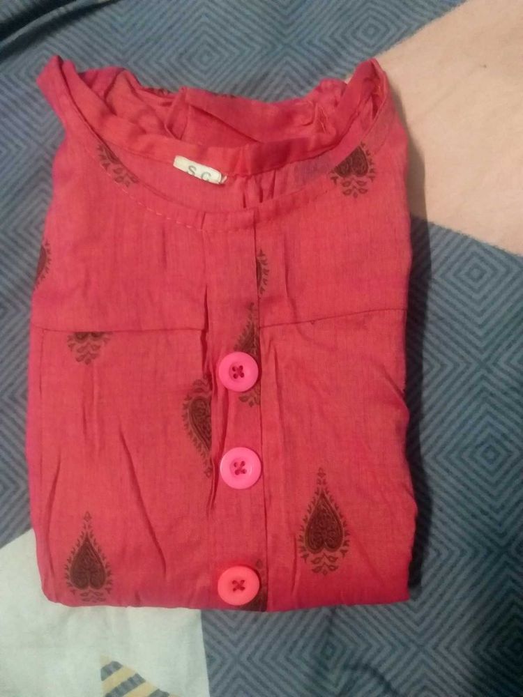 Coral Printed Kurti
