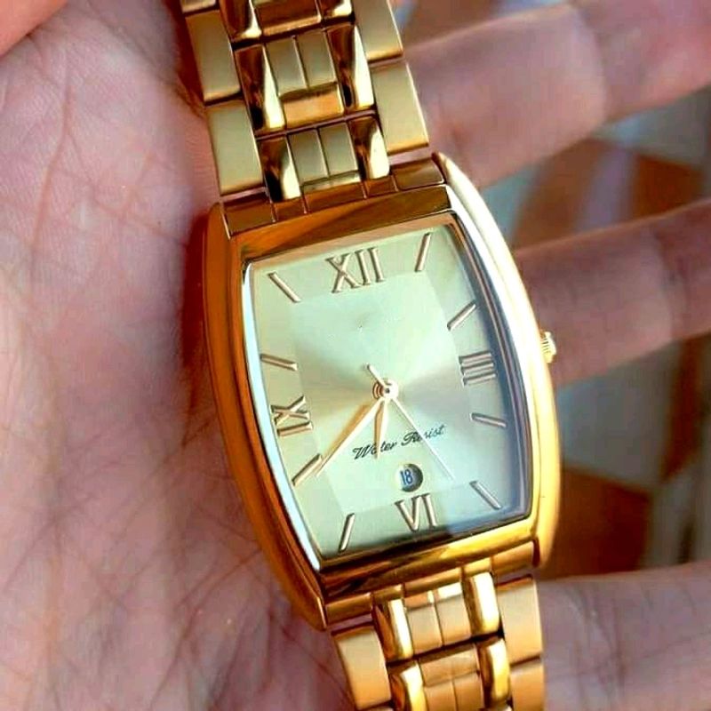 1 Year Warranty Golden Wrist Watch For Boy &amp; Girl