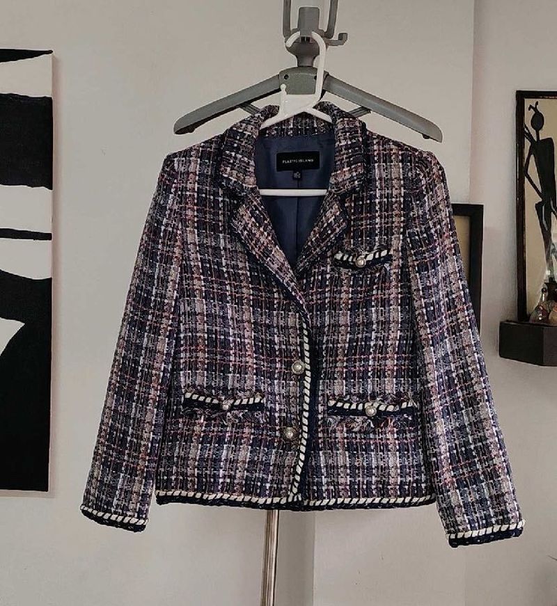 tweed blazer by plastic island