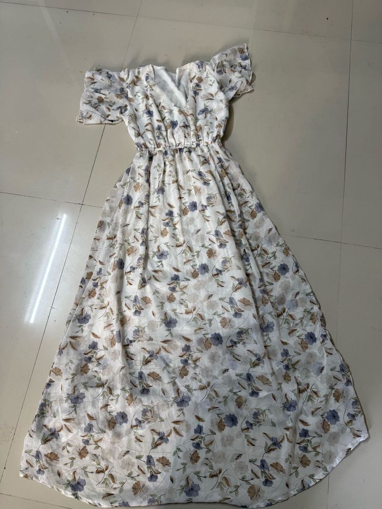 Floral Chiffon Maxi Dress