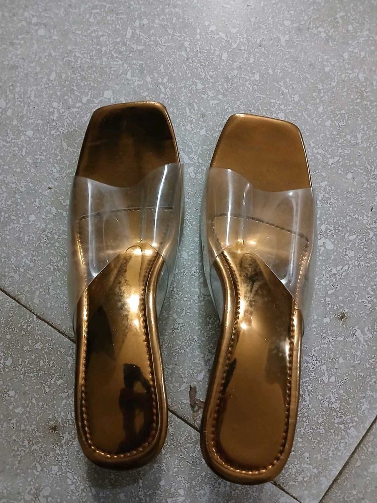 Rose Golden Transparent Heels