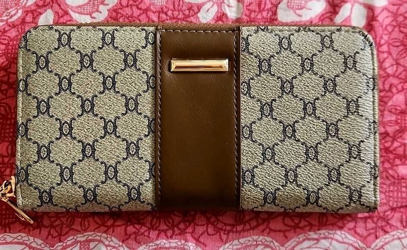 Patterned Zip-Around Wallet