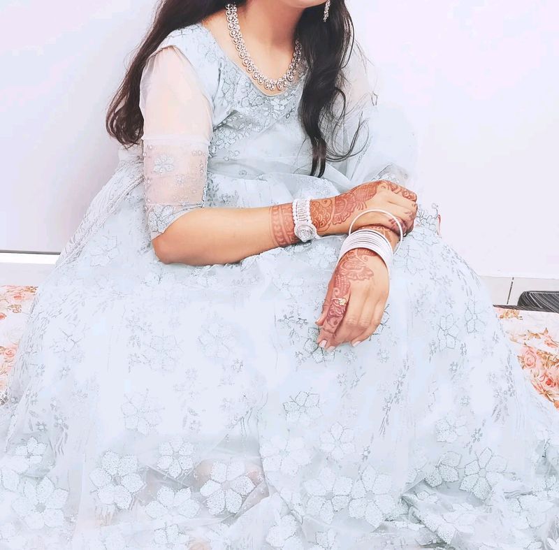 Very Light Blue Lehenga