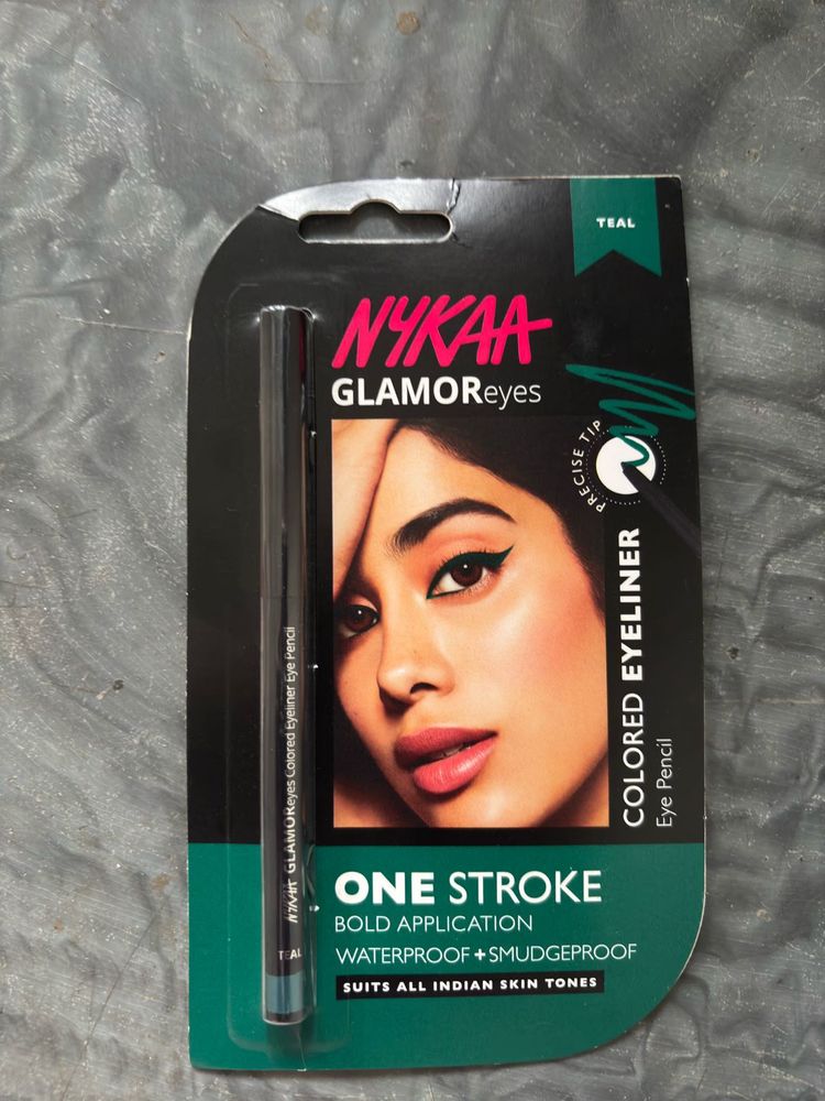 NYKAA GLAMOReyes Teal Eyeliner Pencil